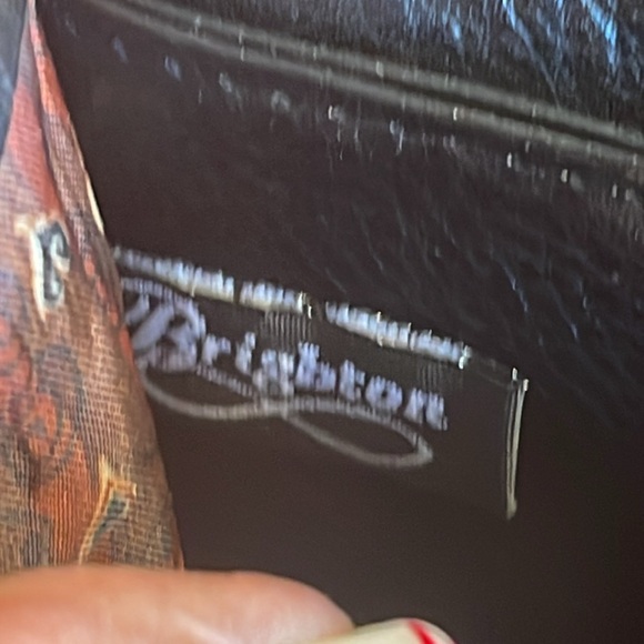 Brighton Vintage Wallet Clutch Hand Bag Crossbody Leather Silver Hardware - Picture 15 of 16